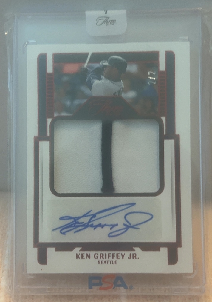 2023 Panini Three And Two Baseball Ken Griffey Jr. 2/2 Auto Patch #AJ-KGJ
