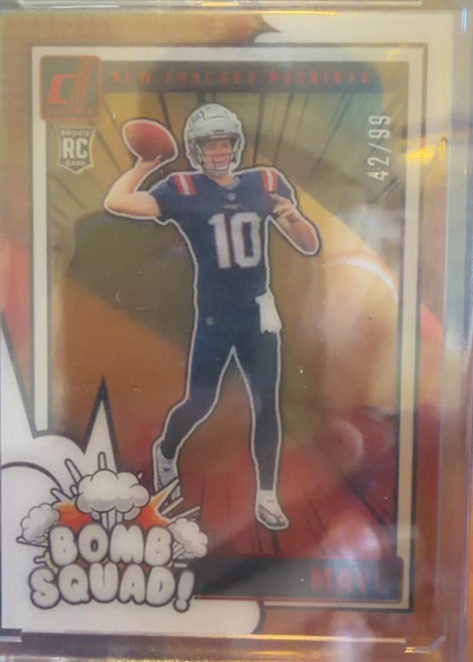 2024 Donruss Clearly Drake Maye Bomb Squad /99 RC #3